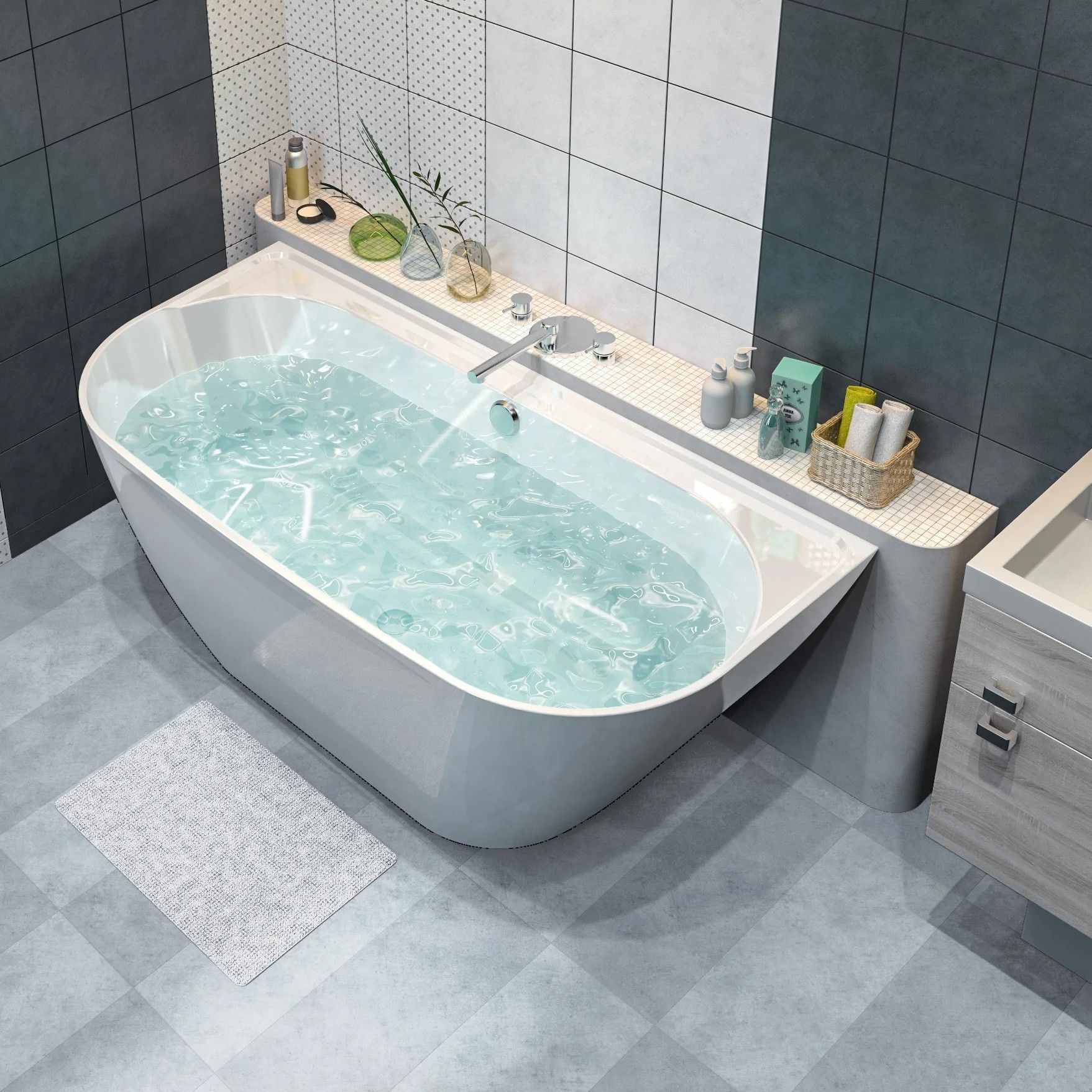 Ванна пристенная BAS Палермо 168x80, ВА00024