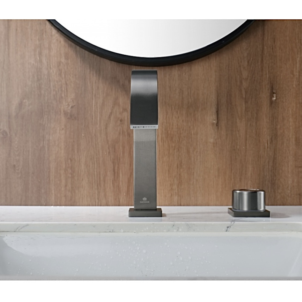 Смеситель врезной на умывальник Ganzer GZ01111-Q Цвет: Оружейная сталь