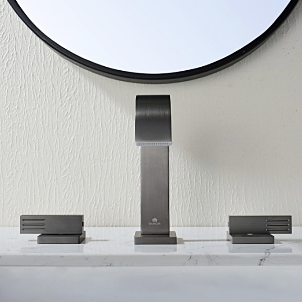 Смеситель врезной на умывальник Ganzer GZ01115-Q Цвет: Оружейная сталь