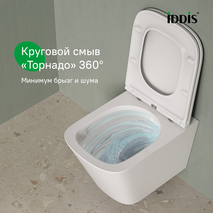 Унитаз подвесной Iddis Bild Q BIQRNSEi25 сиденье микролифт