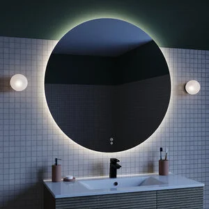 Зеркало Iddis Bild BIL10T0i98, 100 см, с LED-подсветкой, с сенсорным выключателем, антизапотевание, цвет белый