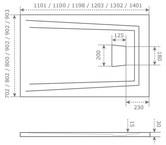 Мраморный душевой поддон Good Door Атриум