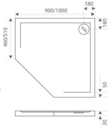 Мраморный душевой поддон Good Door Пента