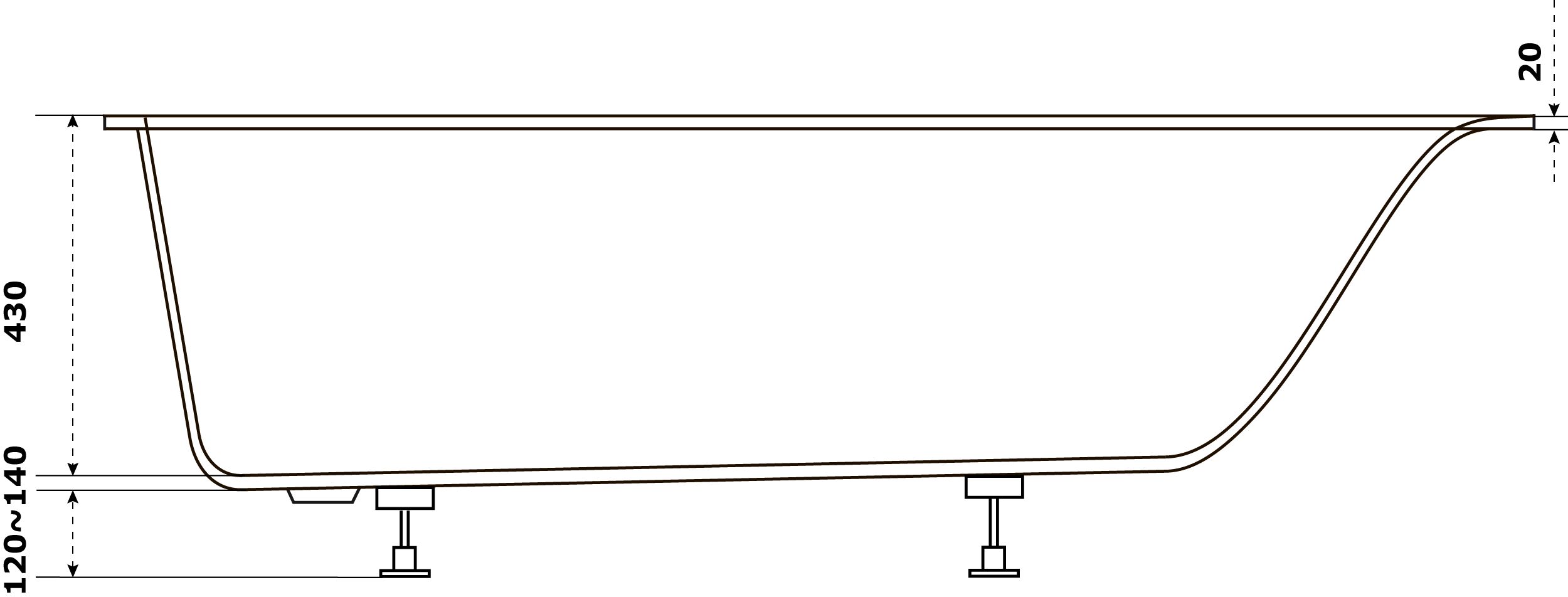 Мраморная ванна BAS Афина