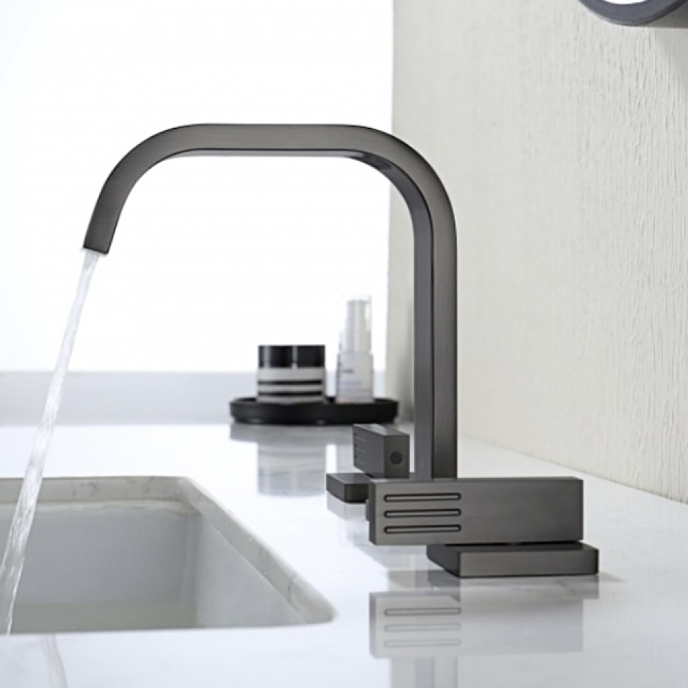 Смеситель врезной на умывальник Ganzer GZ01115-Q Цвет: Оружейная сталь