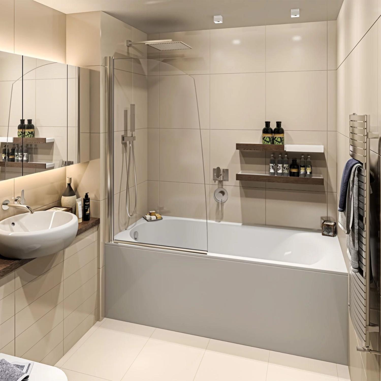 Шторка на ванну Good Door Screen R-80-C-CH, ПД00088