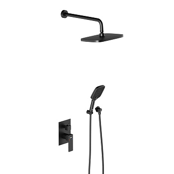 Встраиваемая душевая система Gala с ванно-душевым смесителем, цвет: чёрный